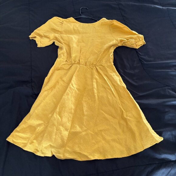 NWOT Linen A-Line Dress - Size S/M, Yellow - Picture 10 of 14